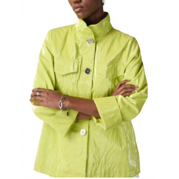 NEW JOSEPH RIBKOFF water-resistant novelty boxy jacket in key lime - Picture 1 of 4